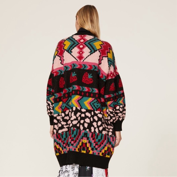 NWT FARM Rio Crazy Mix Long Knit Cardigan Size M - Picture 8 of 17